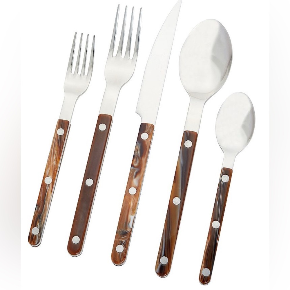Sabre Buffalo Bistro Stainless Steel French Flatware 5 Pc New in Box Retail $119